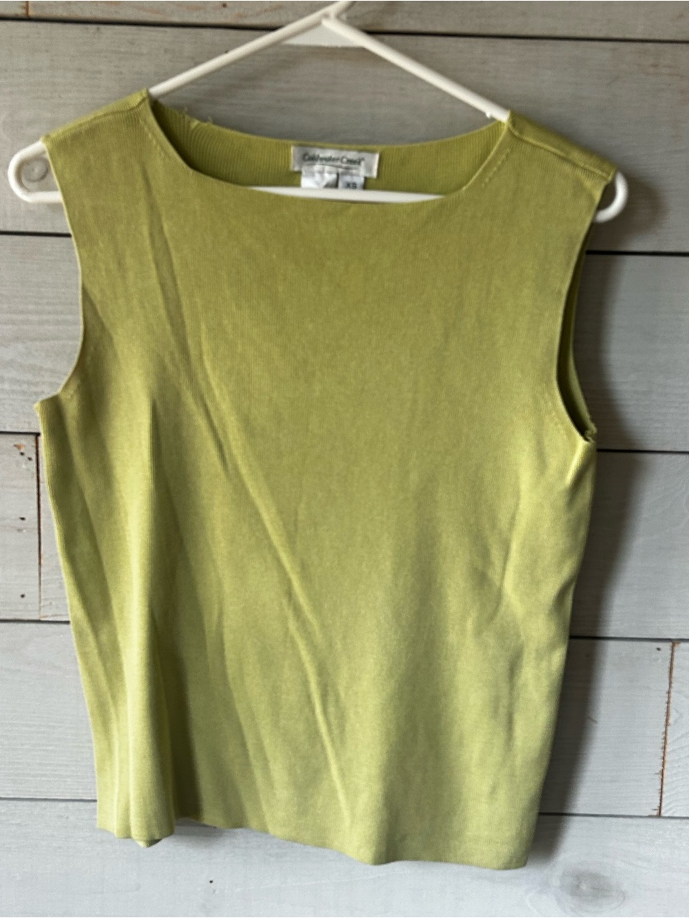 Coldwater Creek Lime Green Sleeveless Knit Tank XS